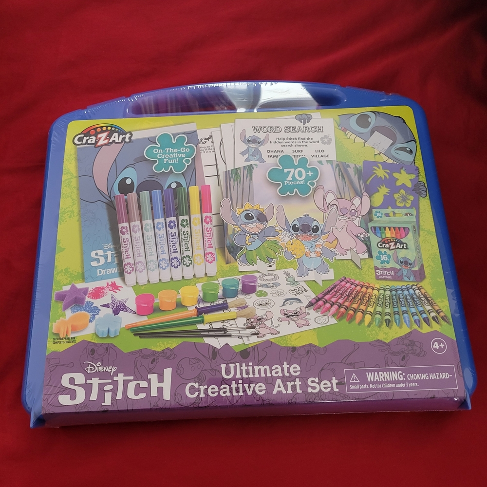 New And Sealed Disney Stitch CraZ-Art Ultimate Creative Art Set - 70+ Items